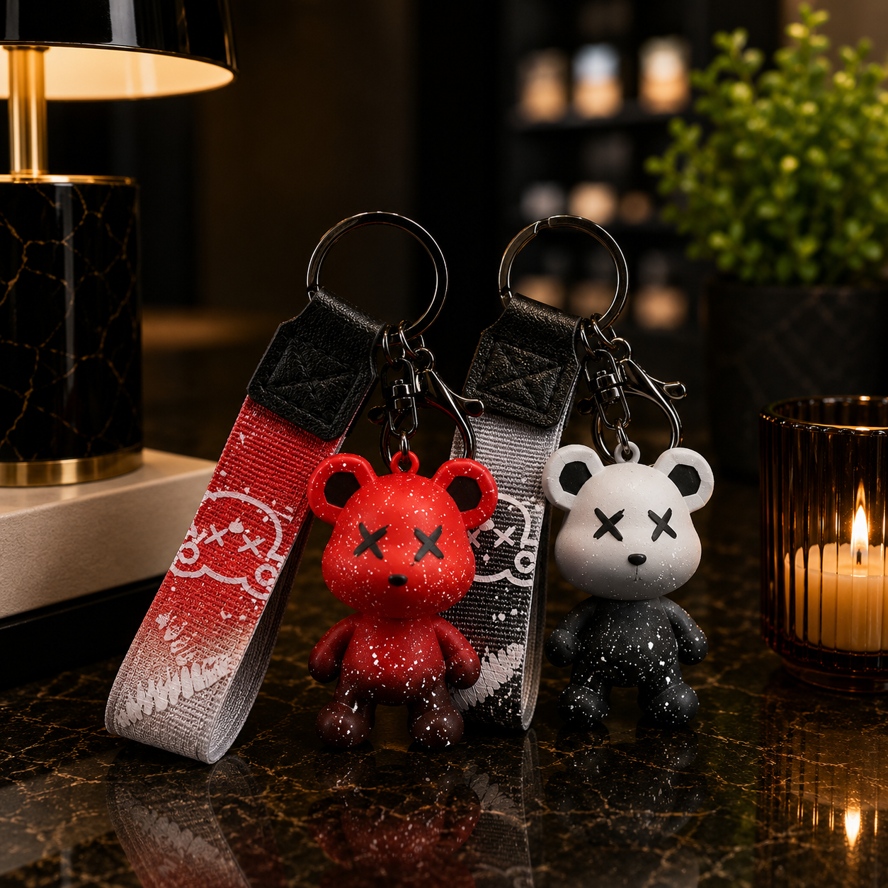 Galaxy Bear Keychain