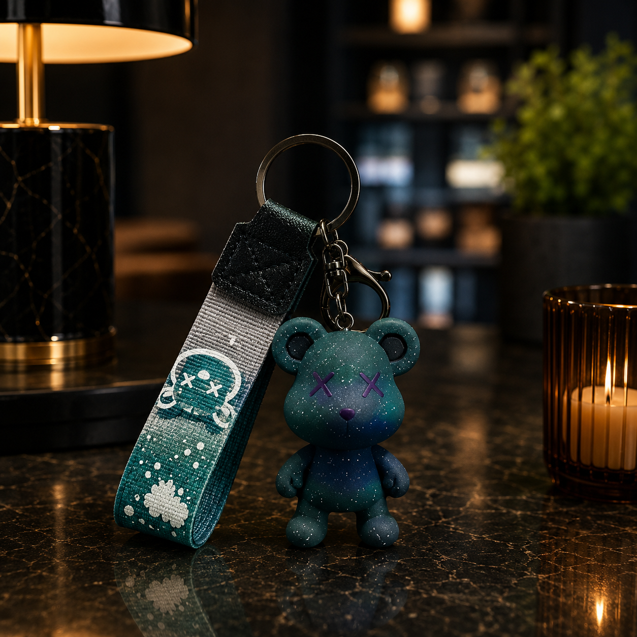 Galaxy Bear Keychain