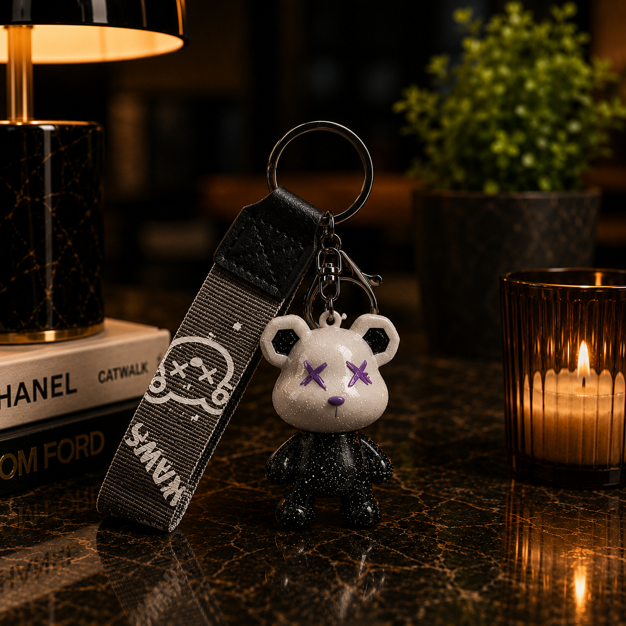 Galaxy Bear Keychain