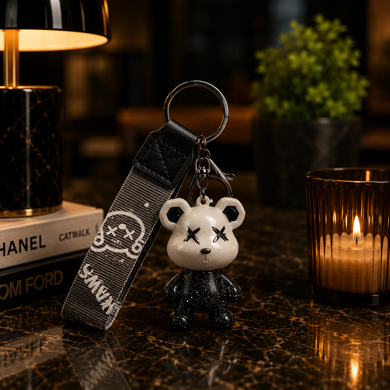 Galaxy Bear Keychain