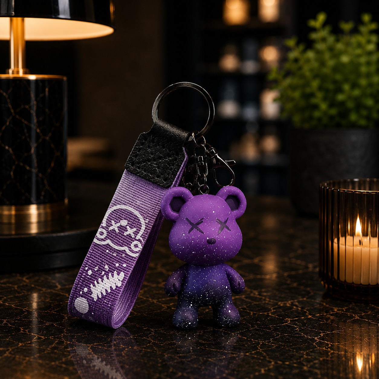 Galaxy Bear Keychain