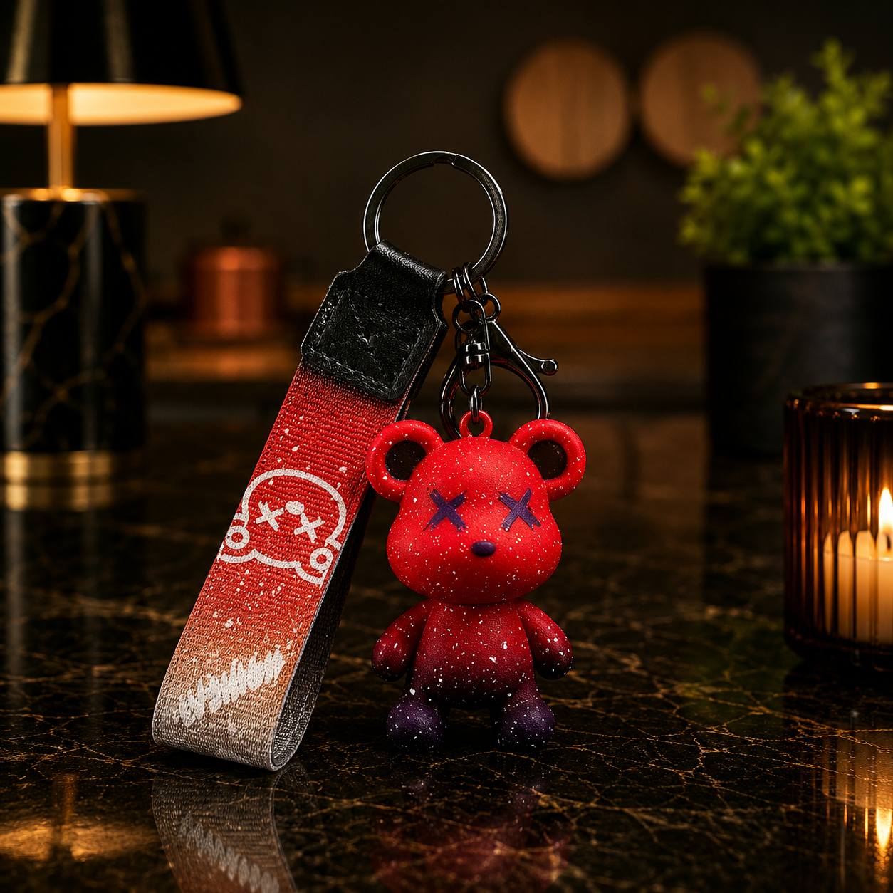 Galaxy Bear Keychain