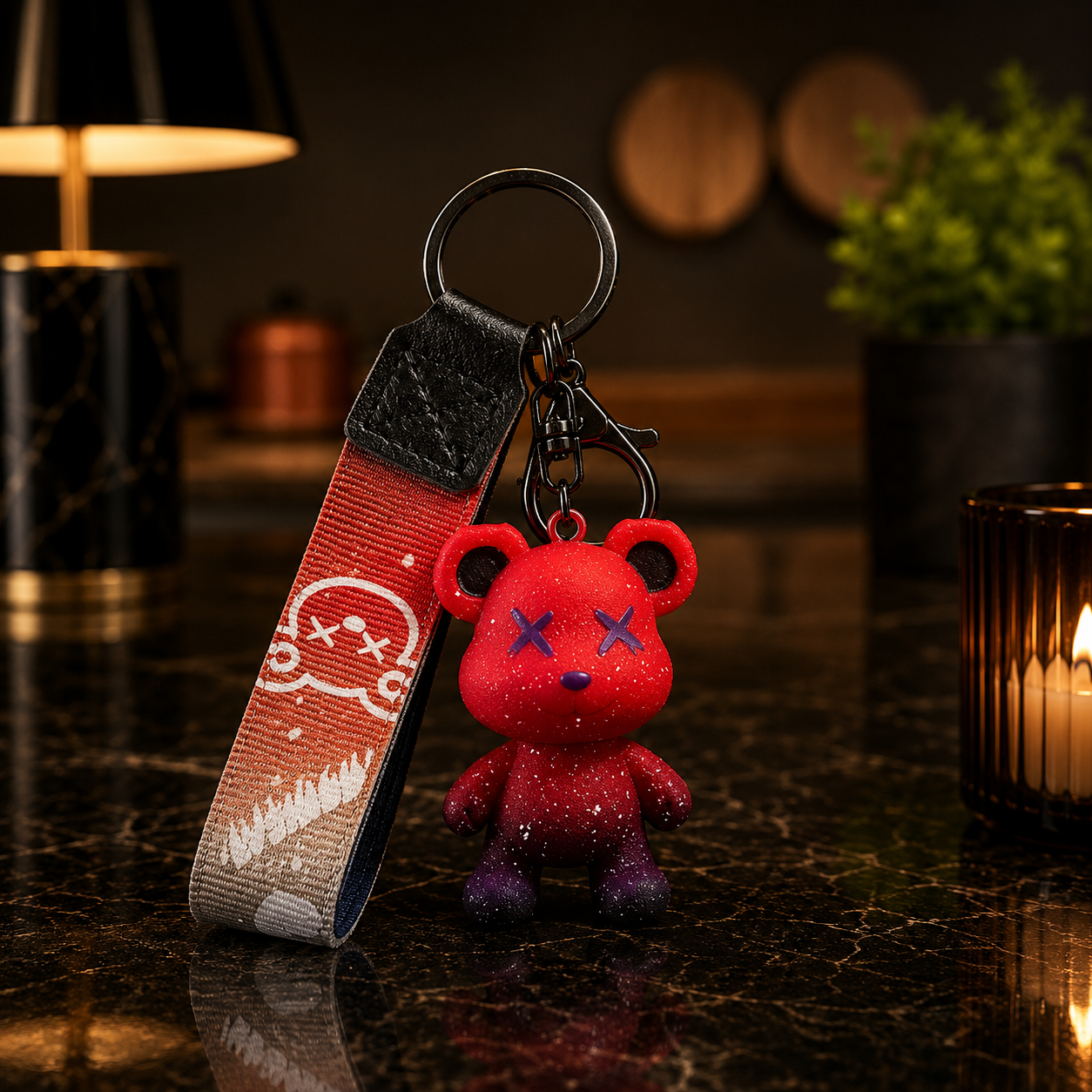 Galaxy Bear Keychain
